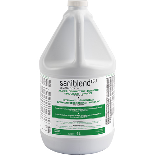 SaniBlend Ready-To-Use Disinfectant & Sanitizer, 4 L, Jug NRZ Safety Inc.