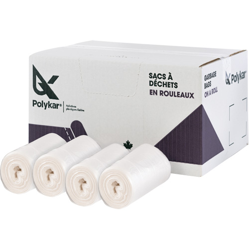 High Density Garbage Bags, Utility, 36" W x 26" L, 13 microns, Frosted, 45 L (12 Gal.) Capacity NRZ Safety Inc.