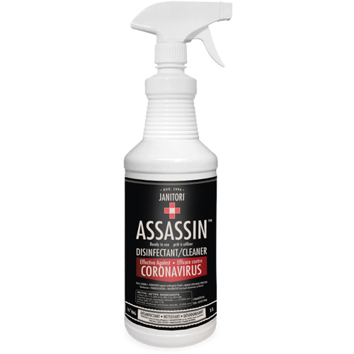Janitori Assassin Ready-to-Use Disinfectant Cleaner, 1 L, Trigger Bottle NRZ Safety Inc.