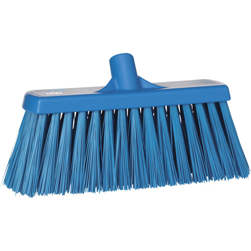 Heavy-Duty Push Broom, Stiff Bristles, 13", Polyester, Blue NRZ Safety Inc.