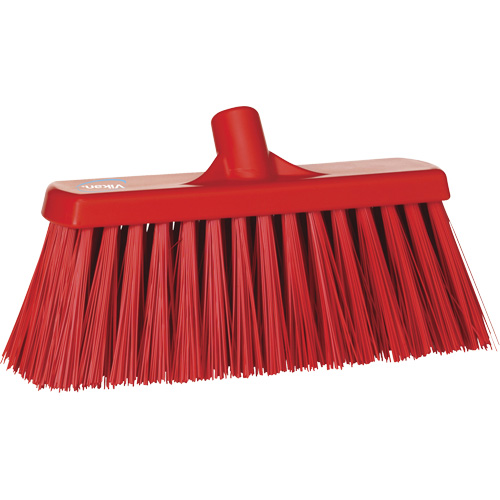 Heavy-Duty Push Broom, Stiff Bristles, 13", Polyester, Red NRZ Safety Inc.