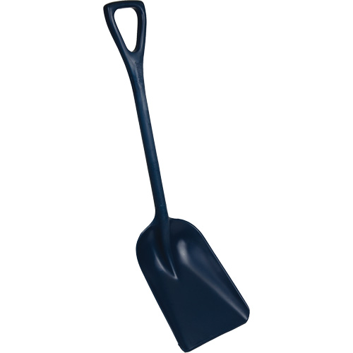 One-Piece Metal Detectable Shovel, 10" x 14" Blade, 37-1/2" Length, Plastic, Blue NRZ Safety Inc.