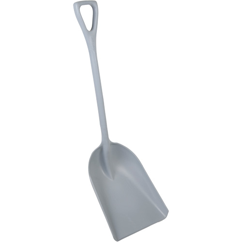 One-Piece Metal Detectable Shovel, 13-3/4" x 17" Blade, 42-1/2" Length, Plastic, Grey NRZ Safety Inc.