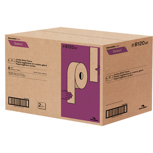 Papier hygi&eacute;nique Pro Select, Rouleau G&eacute;ant, 2 Pli, Longueur 900', Blanc NRZ Safety Inc.