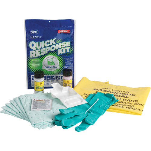 Hazwik&reg; Quick Response Spill Kit for Chemical Spills, Hazmat, Bag, 0.33 US gal. Absorbancy NRZ Safety Inc.