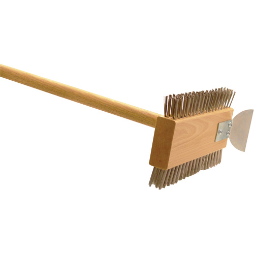 Double-Sided Commercial Grill Brush, Stainless Steel, 30" Long NRZ Safety Inc.