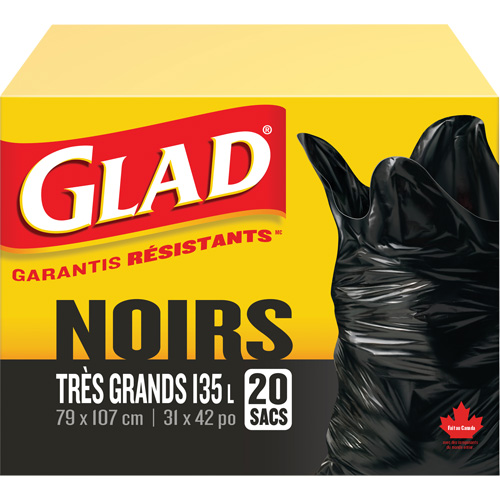 135L Garbage Bags, Regular, 31" W x 42" L, Black NRZ Safety Inc.