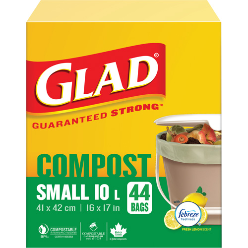 Petits sacs de compostage, R&eacute;gulier, 17" lo x 16" la, Brun, Capacit&eacute; de 10 L (3 gal.) NRZ Safety Inc.