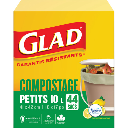 Petits sacs de compostage, R&eacute;gulier, 17" lo x 16" la, Brun, Capacit&eacute; de 10 L (3 gal.) NRZ Safety Inc.