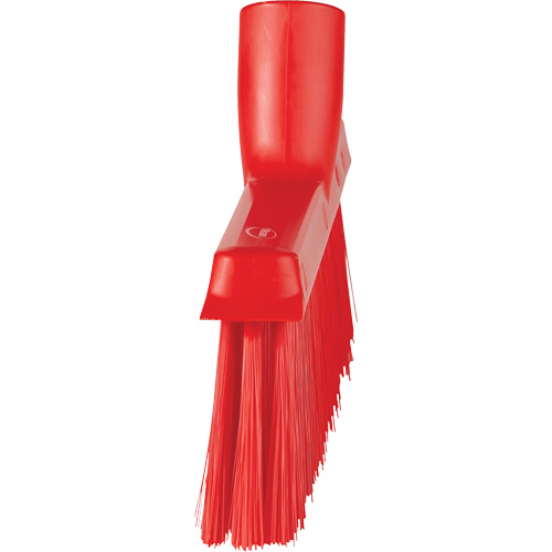 Dustpan Broom with Angled Thread, Medium Bristles, 10", Polyester, Red NRZ Safety Inc.