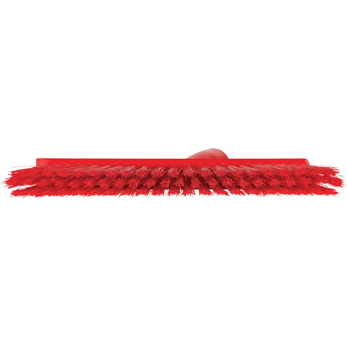 Dustpan Broom with Angled Thread, Medium Bristles, 10", Polyester, Red NRZ Safety Inc.