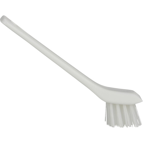 Brosse avec rebord grattoir, Soies Ferme, Longueur de 6", Blanc NRZ Safety Inc.