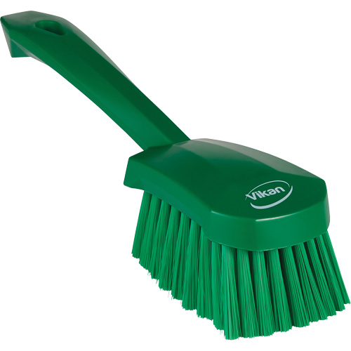 Brosse &agrave; r&eacute;curer avec manche court, Soies Doux, Longueur de 10-1/2", Vert NRZ Safety Inc.