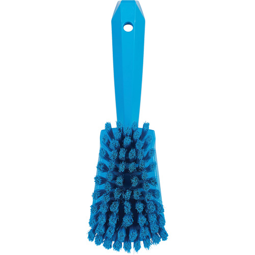 Brosse &agrave; r&eacute;curer avec manche court, Soies Doux, Longueur de 10-1/2", Bleu NRZ Safety Inc.