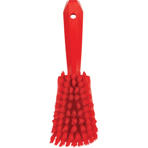 Brosse &agrave; r&eacute;curer avec manche court, Soies Doux, Longueur de 10-1/2", Rouge NRZ Safety Inc.