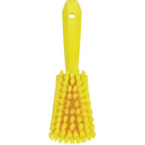 Brosse &agrave; r&eacute;curer avec manche court, Soies Doux, Longueur de 10-1/2", Jaune NRZ Safety Inc.