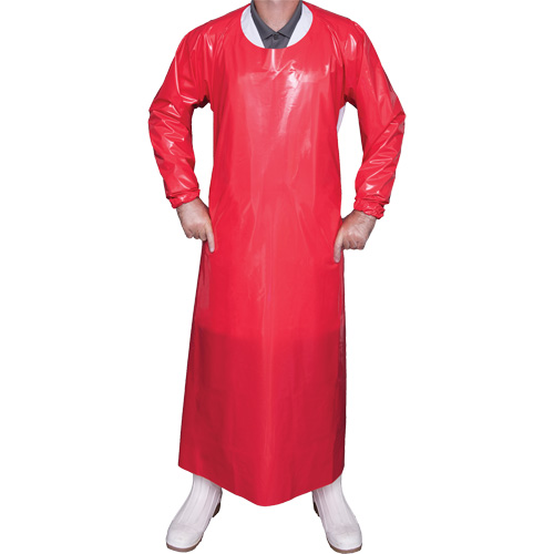 Top Dog 6 Mil. Gown, X-Large, Red, Polyurethane NRZ Safety Inc.
