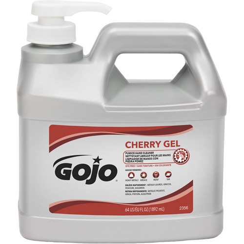 Nettoyant &agrave; mains, Gel/Pierre ponce, 1,89 L, Bouteille &agrave; pompe, Cerise NRZ Safety Inc.