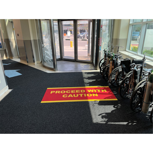 Supreme Knob Entrance Matting, Wiper/Scraper, 13-5/12' x 75-1/2' x 7/16", Charcoal NRZ Safety Inc.