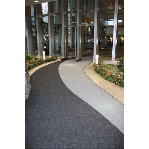 Supreme Knob Entrance Matting, Wiper/Scraper, 13-5/12' x 75-1/2' x 7/16", Charcoal NRZ Safety Inc.