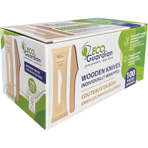 Couteaux en bois emball&eacute;s individuellement NRZ Safety Inc.