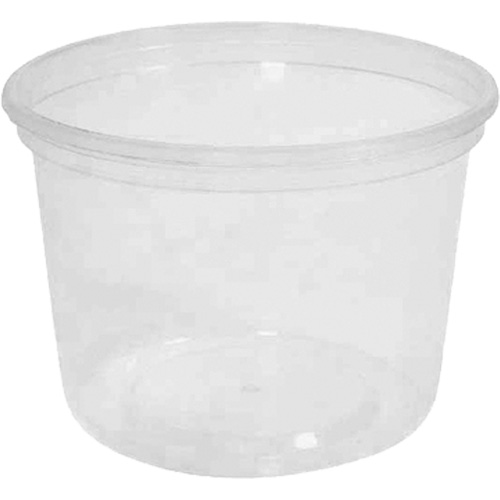 MicroGourmet 16 oz. Clear Deli Container without Lid, Plastic, Round NRZ Safety Inc.