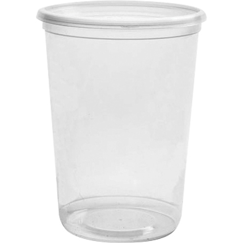 Magik 32 oz. Clear Deli Container without Lid, Plastic, Round NRZ Safety Inc.