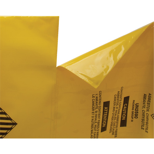 Hazardous Waste Liners, Asbestos, 40" L x 26" W, 3 mils NRZ Safety Inc.