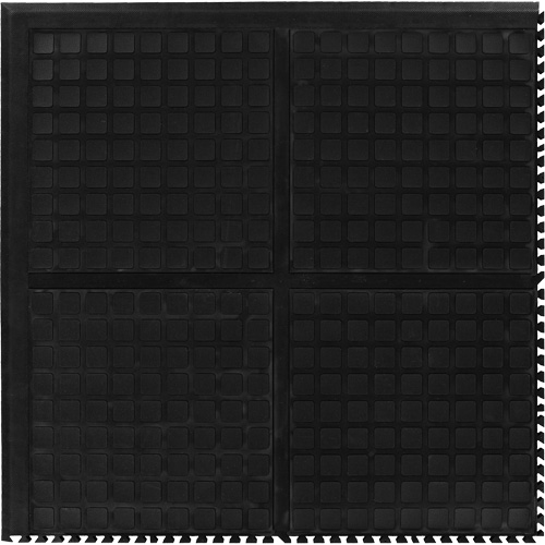 Tuile de centre modulaire Hog Heaven Comfort, Ondul&eacute;, 3' x 3' x 3/4", Noir, Nitrile NRZ Safety Inc.