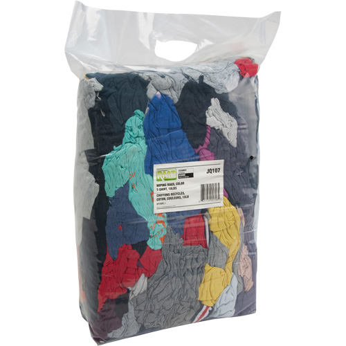 Recycled Material Wiping Rags, Cotton, Mix Colours, 10 lbs. NRZ Safety Inc.
