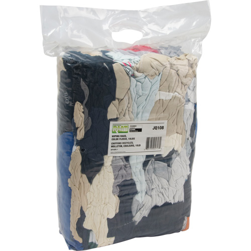 Chiffons fabriqu&eacute;s &agrave; partir de mat&eacute;riaux recycl&eacute;s, Molleton, M&eacute;lange de couleurs, 10 lb NRZ Safety Inc.