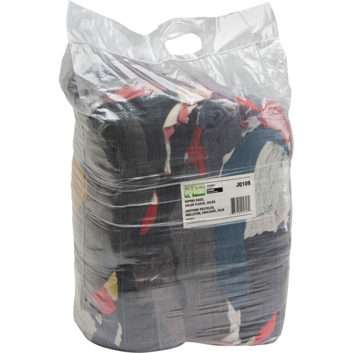 Recycled Material Wiping Rags, Fleece, Mix Colours, 25 lbs. NRZ Safety Inc.
