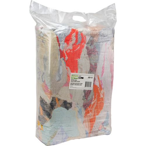 Recycled Material Wiping Rags, Terrycloth, Mix Colours, 25 lbs. NRZ Safety Inc.