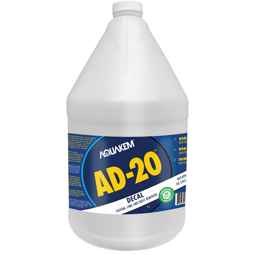 AD20 Decal Eco-Friendly Industrial Grade Calcium, Lime & Rust Stain Remover White Label, Jug NRZ Safety Inc.