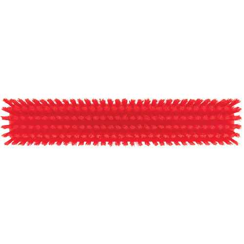 Push Broom Head, Fine/Stiff Bristles, 16-1/2", Polyester/Polypropylene, Red NRZ Safety Inc.