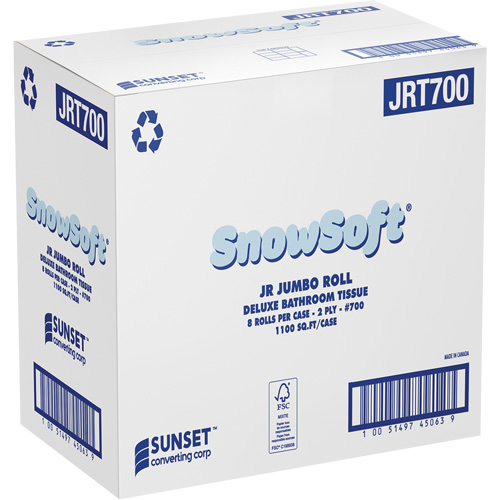 Snowsoft Deluxe Bathroom Tissue, Jumbo Roll, 2 Ply, White NRZ Safety Inc.