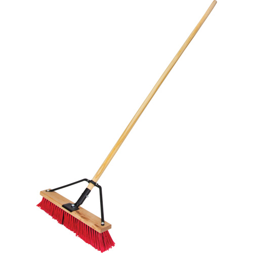Balai-brosse &agrave; manche renforc&eacute;, 18", Moyen, Soies PVC NRZ Safety Inc.