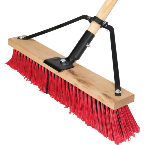 Balai-brosse &agrave; manche renforc&eacute;, 18", Moyen, Soies PVC NRZ Safety Inc.