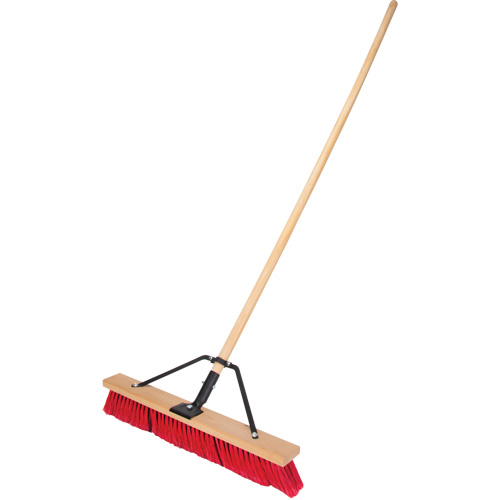 Balai-brosse &agrave; manche renforc&eacute;, 24", Moyen, Soies PVC NRZ Safety Inc.