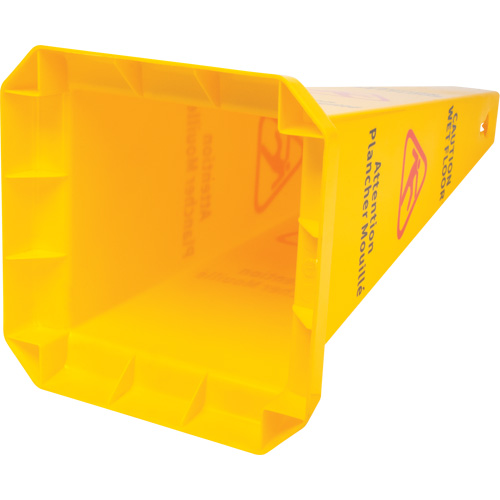 C&ocirc;ne d'avertissement de plancher mouill&eacute;, Bilingue avec pictogramme NRZ Safety Inc.