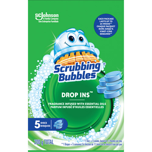 Pastilles nettoyantes pour toilettes Scrubbing Bubbles Drop-Ins, 200 g, Tampon NRZ Safety Inc.