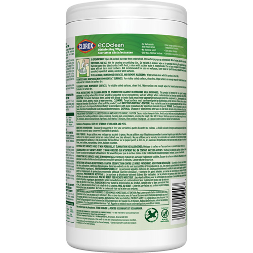 Lingettes d&eacute;sinfectantes EcoClean, 75 lingettes NRZ Safety Inc.