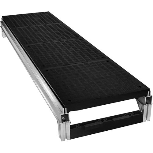 Trousse de plateforme de travail modulaire en aluminium lisse FOUNDATION, 18" la x 72" pr, Capacit&eacute; de 400 lb, Enti&egrave;rement soud&eacute; NRZ Safety Inc.