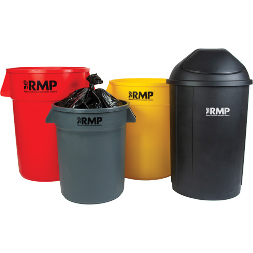 Poubelle demi-ronde, Poly&eacute;thyl&egrave;ne, 21 gal. US NRZ Safety Inc.