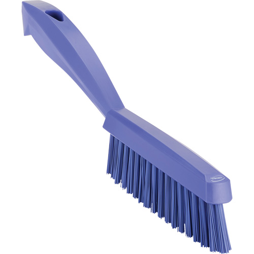 Narrow Hand Brush with Short Handle, Extra Stiff Bristles, 11-4/5" Long, Purple NRZ Safety Inc.