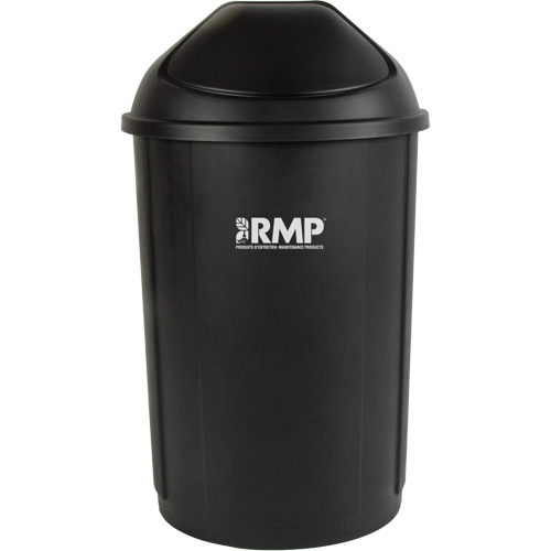 Half-Round Garbage Bin with Lid, Polyethylene, 21 US gal. NRZ Safety Inc.