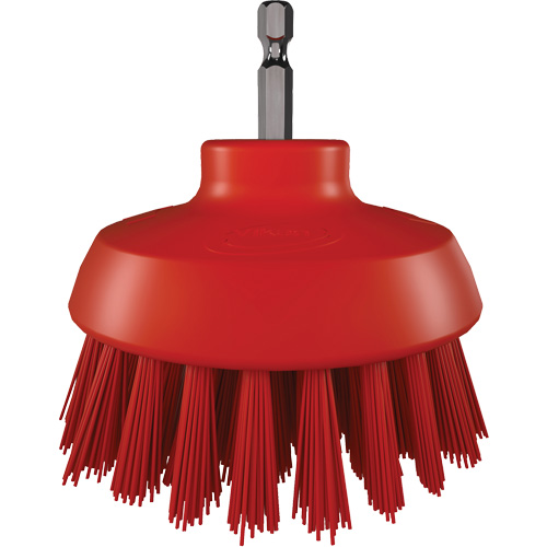 HyDrive Round Drill Brush, Extra Stiff Bristles, 3-1/10" Long, Red NRZ Safety Inc.