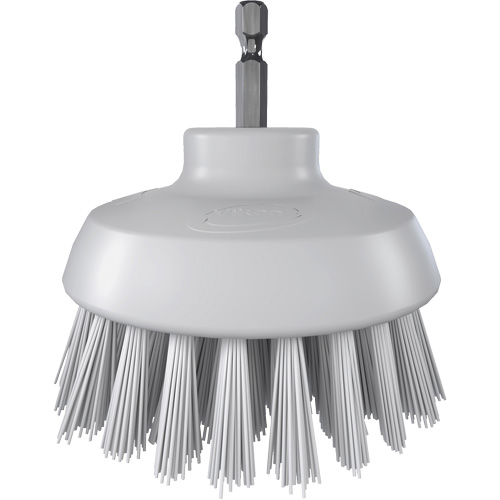 HyDrive Round Drill Brush, Extra Stiff Bristles, 3-1/10" Long, White NRZ Safety Inc.