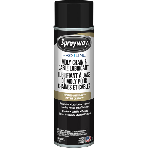 Lubrifiant au molybd&egrave;ne Pro Line pour chaînes et c&acirc;bles, Canette a&eacute;rosol NRZ Safety Inc.