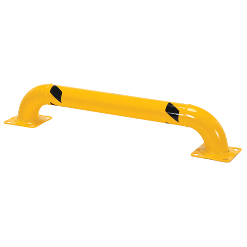 Garde-corps &agrave; profil bas pour rayonnages, 4' la x 0,75' h, Jaune NRZ Safety Inc.
